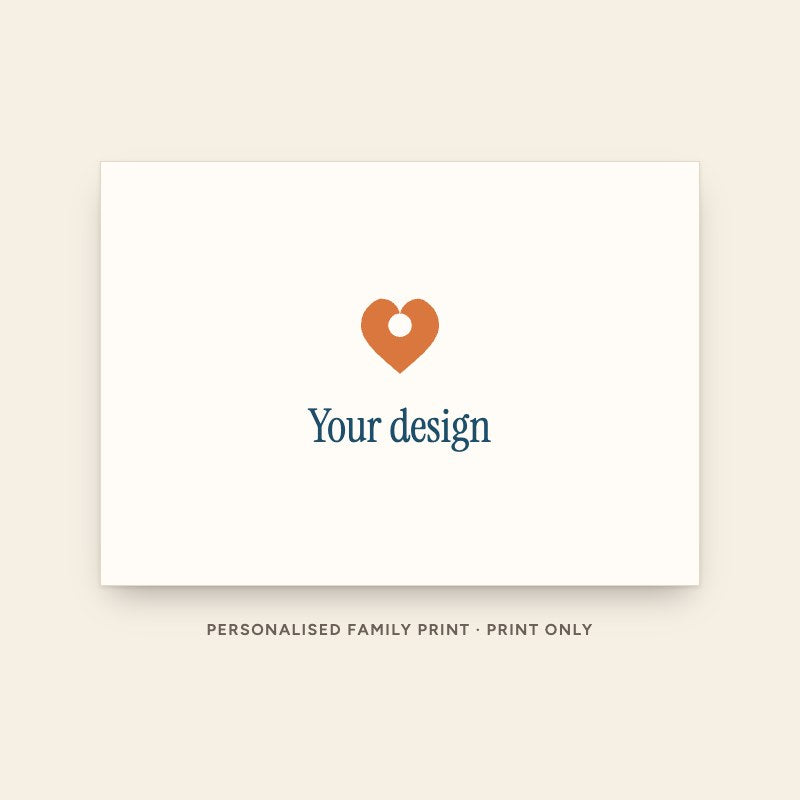 Personalised family print, print only